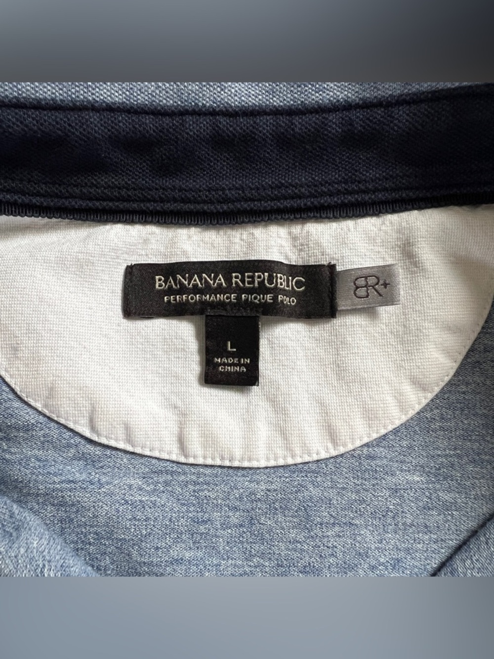 Banana Republic Performance Pique Polo Shirt Sporty Athleisure Golf Size L - Picture 2 of 6